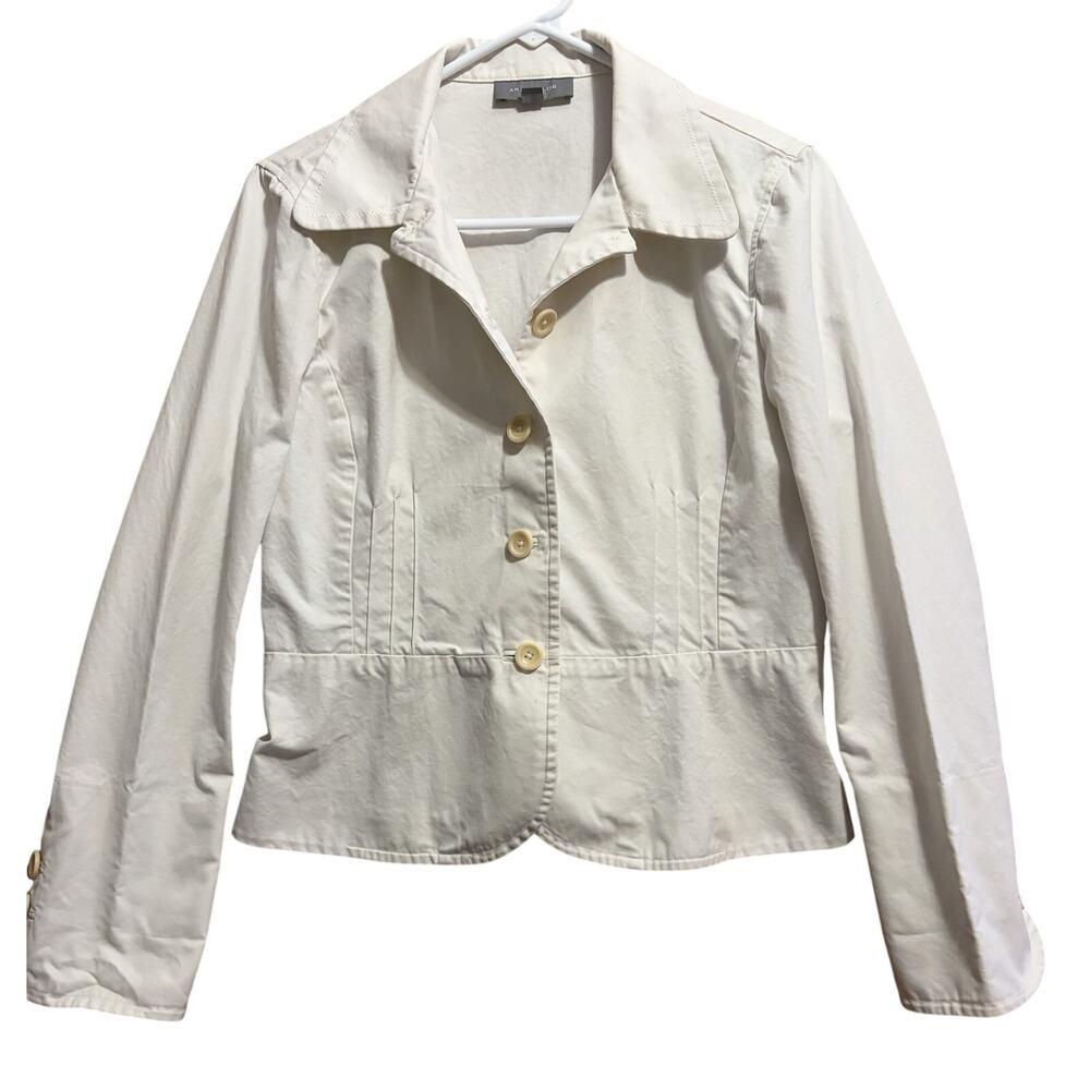 Ann Taylor Loft Blazer Jacket White Womens Size 8
